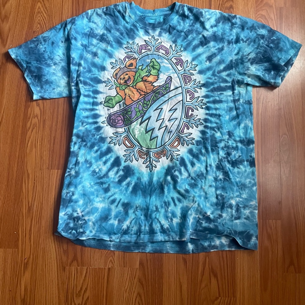 Blue Tie-Dye Graphic T-Shirt